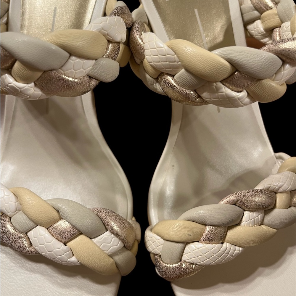 dolce vita Paily Braided Heels NWT Ivory Multi Stella Womes Size 8.5 New in Box - Picture 6 of 10